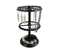 Pomurom Organizador de Joyas Giratorio - Soporte Doble Capa Para Pulseras,Porta Pendientes Organizador | para Baño Dormitorio Navidad Halloween Tocador Armario Mujeres Niñas