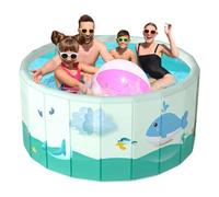 Pomurom Piscina Plegable para Niños - Bañera Interactiva Portátil De PVC | Piscina Plegable para Niños Adultos Mascotas,para Adultos Familia Perro Mascota Agua Exterior Jardín Verano Terraza Centro