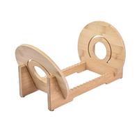 Pomurom Soporte de Discos de Vinilo de Bambú, Estante de Almacenamiento de Disco de Vinilo, Soporte de Exhibición para hasta 50 Álbumes, Soporte LPs, Organizador para Discos Álbum CDs Libros