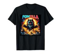 Pomzilla Pomeranian Dog Funny Boys Girls Disfraz Monster Pom Camiseta