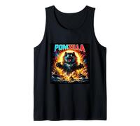 Pomzilla Pomeranian Dog Funny Boys Girls Disfraz Monster Pom Camiseta sin Mangas