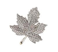 Pon De Pecho En Forma Hoja Acabado Desgastado Con Construcción Aleación Y Broche Instrucción Circón Color Broche Hoja Elegante Para Atuendos Para Atuendos