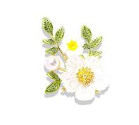 Pon En Forma De Flores Diamantes Para Atuendos Formales Casuales Broche Floral Accesorios Joyería Joyería