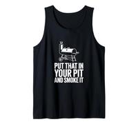 Pon eso en tu hoyo y ahuma carne ahumador de carne Pitmaster Camiseta sin Mangas