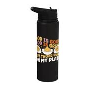 Pon esos huevos en mi plato Otoño Otoño Divertido Huevo Diablo Stainless Steel Insulated Water Bottle