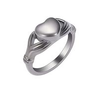 Pon mi corazón para ti cenizas de cremación abiertas anillos de los dedos de urna anillo de la mascota del corazón vintage anillo conmemorativo para mujeres joyas