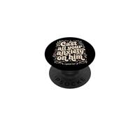 Pon Toda tu ansiedad en él 1 Pedro 5:7 Escritura bíblica PopSockets PopGrip Adhesivo