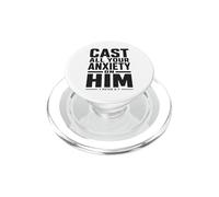 Pon Toda tu ansiedad en él 1 Pedro 5:7 Escritura bíblica PopSockets PopGrip para MagSafe