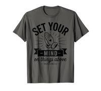 Pon tu Mente en Las Cosas de Arriba - Verso de la Biblia Christian Faith Camiseta