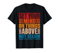 Pon tu Mente en Las Cosas por Encima de Colosenses 3:2 Vintage Camiseta gráfica económica
