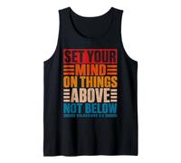 Pon tu Mente en Las Cosas por Encima de Colosenses 3:2 Vintage Camiseta sin Mangas