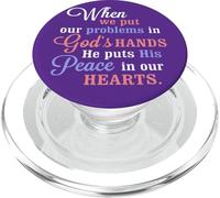 Pon Tus Problemas en Dios Él te dará Paz PopSockets PopGrip para MagSafe