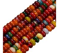 PONABEADIY 1 Caja de 190 Cuentas Redondas de Ágata Natural de 4mm con Agujero Piedras Preciosas Ábaco Cris de Colores Energía Espaciador Cuentas Sueltas A Granel para Hacer Joyas Collares Puls