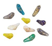 PONABEADIY 1 Caja de 20 Cuentas de Vidrio con Forma de Pájaro Hechas A Mano con Forma de Ruiseñor con Diseño de Pájaros Dorados Espaciadores Sueltos de Animales de Dibujos Animados para Hacer Joy