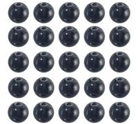 PONABEADIY 1 caja de 6 cuentas de Ónix Negro de 120mm Naturales con Agujeros Redondas Pulidas Lisas Sueltas para Hacer Joyas Pendientes Pulseras Collares Y Manualidades