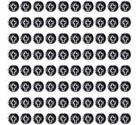 PONABEADIY 1 Caja de 600 Cuentas de Cruz de Pascua Negras de 8mm con Agujeros Redondas de Acrílico Cruces de Plástico Lisas Espaciadoras Bolas Sueltas para Hacer Joyas Collares Pulseras Y Manual