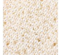 PONABEADIY 3000 pieza de 4mm de Perlas Redondas de Imitación de Plástico Marfil con Agujeros, Perlas Acrílicas Artificiales de Imitación de Verano, Espaciadoras Sueltas, para Hacer Joyas, Pulseras, Ad