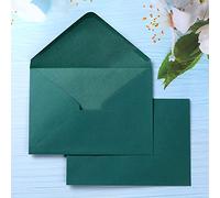 PONATIA Lote de 50 sobres de color verde esmeralda A7, 13,6 x 19,6 cm, perfecto para tarjetas de invitación de 12,7 x 19,6 cm, tarjetas de invitación de boda, graduación Paty Invite (Emerald Green)