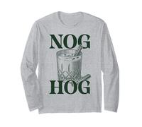 Ponche de Huevo de Nog Hot Divertido Manga Larga