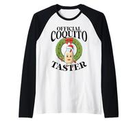 Ponche de Huevo Oficial de Coquito Taster Puerto Rico Boricua Camiseta Manga Raglan