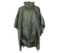 Poncho, Acanalado, Oliva, Aprox. 144 X 223CM Ropa de Lluvia Outdoorponcho