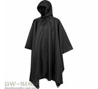 PONCHO BW NEGRO NUEVO PONCHO DE LLUVIA EE. UU. RIPSTOP EJÉRCITO PROTECCIÓN CO...