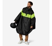 Poncho Ciclismo Urbano 120 Negro/Amarillo Fluorescente Visibilidad Día Impermeable XL/2XL