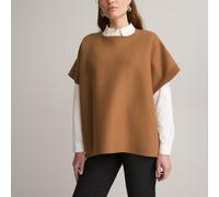 Poncho con cuello redondo de punto Milán Mujer Talla 50/52. Color Azul