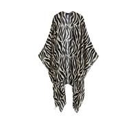 Poncho con estampado de cebra 0