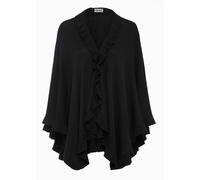 Poncho con parte de cachemira 0