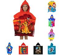 Poncho de baño infantil con capucha, 55 x 110 cm, varios diseños - Rey León, Minnie Mouse, Top Wings, Sam Poncho de baño Poncho (Rey León)