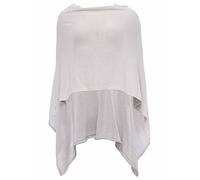 Poncho de bufanda de algodón - Alta calidad Cape para mujer - Gamuza para colgar XXL y túnica - Jersey de punto - Sudadera - estola para verano e invierno de Cashmere Dreams - Zwilling Corazón gris claro Talla única