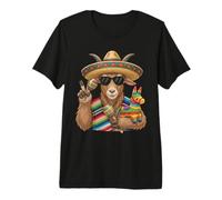 Poncho de Cabra Mexicano Cinco De Mayo Fiesta Sombrero Meme Camiseta Premium