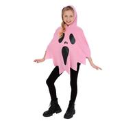 Poncho De Fantasma Para Niños Disfraz De Halloween Rosa Grito Fantasma