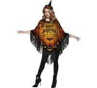 Poncho De Halloween Feliz Disfraz Instantáneo Para Adultos