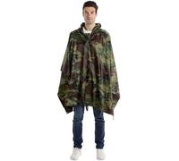 Poncho de Lluvia Impermeable,3 en 1 Multifuncional Chubasquero Transpirable Toldo Manta Estera de Camping para Aire Libre Picnic Trekking Camping Senderismo Campamentos Caza Eventos
