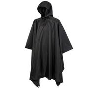 Poncho De Lluvia Negro Ripstop Para Ejército Protección Contra La Lluvia Pesca