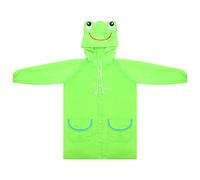 poncho de lluvia niños dibujos animados, chubasquero niños impermeable, capa de lluvia niñas niños, ropa de lluvia niños, chubasquero colorido para exterior (FR/ES, Edad, Talla única, Regular, Verde)