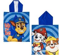 Poncho de Microfibra Paw Patrol Toalla Infantil con Capucha y Diseño Oficial - Poncho Paw Patrol Accesorio de Playa o Baño para Niños con Secado Rápido y Estilo Aventurero
