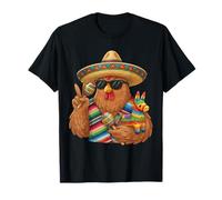 Poncho De Pollo Mexicano Cinco De Mayo Fiesta Sombrero Meme Camiseta