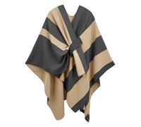 Poncho De Punto For Mujer Tipo Chal Abierto Al Frente Tipo Capa Tipo Cárdigan Suéter Bufanda Informal De Gran Tamaño For Otoño E Invierno Regalo De Viaje(Ra-yellow Black)