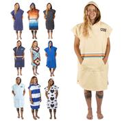 Poncho de surf COR, toalla cambiadora con capucha y bolsillo delantero | Toalla de neopreno de microfibra gruesa y de secado r pido para surfear,