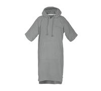 Poncho de surf TOM Tailor para hombre y mujer, S-M, 100% algodón de rizo, poncho de baño con capucha, riñonera y logotipo bordado, color gris