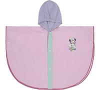 Poncho Impermeable de Minnie Mouse para Niños - Tala 3/4 Años - Color Rosa con Capucha en Lila - Elaborado en PVC con Cierre de Botones - Producto Original Diseñado en España