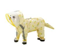 Poncho Impermeable for Perros pequeños for Todo Clima: Ropa Impermeable for Mascotas de Cuatro Patas for Osos de Peluche y más Mascotas(Locke Yellow,XL (Weight 6-8 kg))