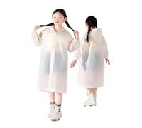 Poncho Impermeable Grueso con Botones de Color Liso para niños y niñas, Primavera, Verano y otoño (Beige, 4-9 Years)