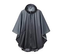 Poncho Impermeable Reutilizable Adulto Unisex Chubasquero Capa de Lluvia Degradado Gris