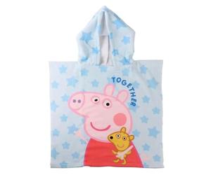 Poncho microfibra infantil Peppa Pig para playa y piscina - Poncho microfibra niño niña con capucha y secado rápido