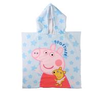 Poncho Peppa Pig Niño y Niña - Poncho Infantil Peppa Pig con Capucha y Secado Rápido, Toalla Poncho Niños, Playa, Piscina y Verano, Baño Infantil Ligero y Absorbente