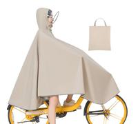 Poncho Pour Vélo - Capa para adultos Imperméable Réfléchissant | Capuche Coupe-Vent Vêtement Pluie Camping Randonnée Voyage Cyclisme Hommes Femmes Moto Universel Léger Pliable Pro, café, Refer to